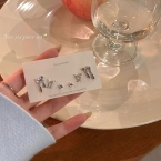 Set de 6 Aros Plateados con Circonitas y Motivos Surtidos A1112