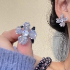Aros Pasantes Flor con Circonitas Facetadas A1213