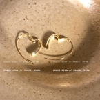 Argollas Pasantes Silueta Corazón Minimalista A1284