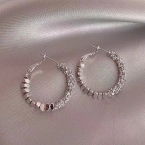Argollas Combinadas Facetadas con Micro-Strass A1419
