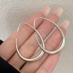 Argollas Abiertas Gota Estilizada Minimalista A2095