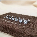 Piercing Abridor Labret con Strass Cúbico A2260