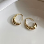 Argollas Abiertas Gota Chunky Doradas A2279