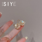 Aros Bola de Fuego con Circones Pavé E5760
