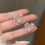 Aros Pasantes Corazón Calado Filigrana E6815