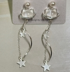 Aros Colgantes Gato Cósmico con Estrellas E6885