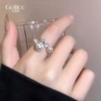 Anillo Regulable Perlas y Microcircones J1082