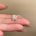 Anillo Regulable Flor Multicolor de Cristales J1116