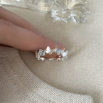Anillo Corona de Mariposas Caladas Plateado J1144