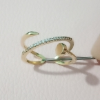 Anillo Regulable Estilo Clavo Cruzado con Circones J363
