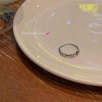 Anillo Sinfín Corazones Delicados Plateado J834