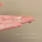 Anillo Regulable Moño Calado con Circones Plateado J898D