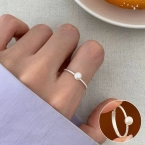 Anillo Fino Regulable Solitario con Perla J998