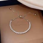 Pulsera Regulable Tipo Tennis con Circonitas Cúbicas Brillantes S175