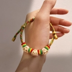 Pulsera Étnica de Cordón Multicolor con Dijes Zongzi Amuleto S403