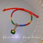 Pulsera de Hilo Multicolor de Protección con Dije Colgante Esmaltado S404