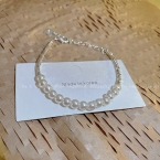 Pulsera Clásica de Perlas Graduadas con Cadena Regulable S413