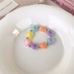 Pulsera Elastizada con Corazones Pastel Multicolor S500