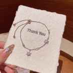 Pulsera Corrediza Plateada con Dije Estrella Radiante S683