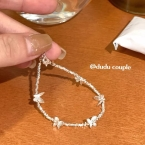 Pulsera Plateada con Múltiples Mariposas Nacaradas S831