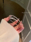 Brazalete Rígido Plateado con Moño y Circonitas Pavé S861